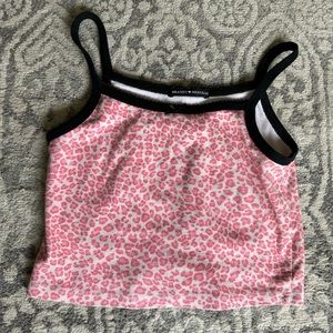 BRANDY MELVILLE RARE PINK CHEETAH TANKTOP!